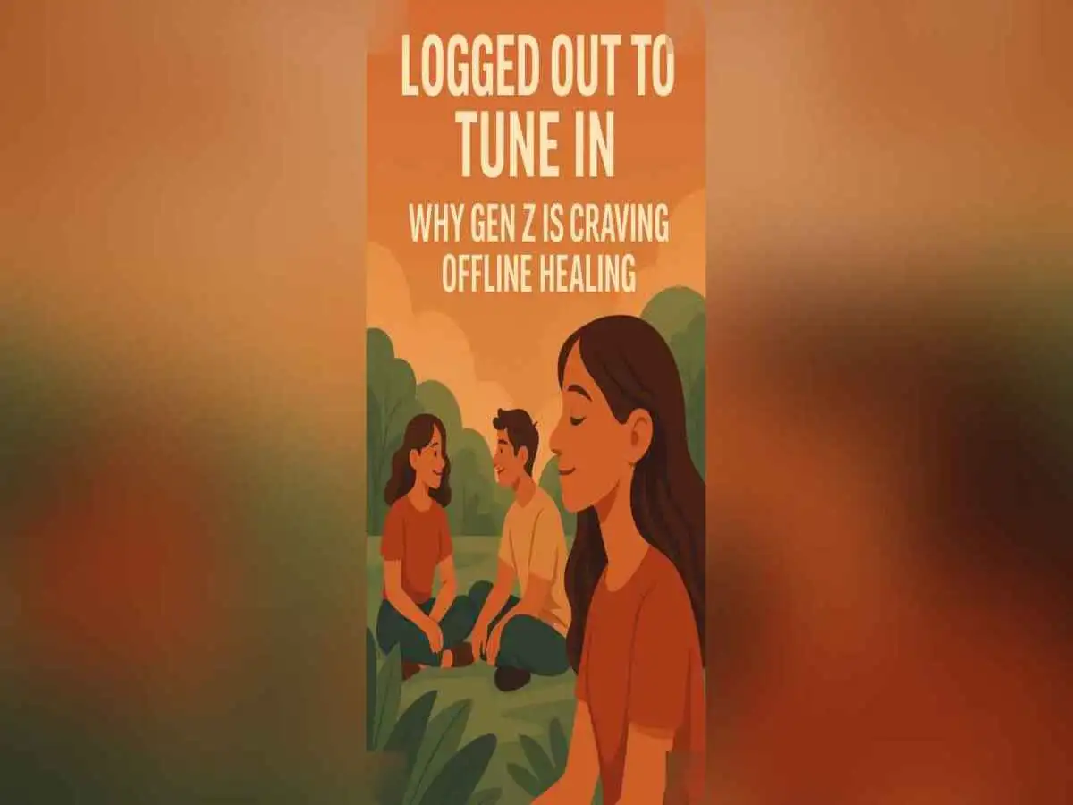 Young people outdoors connecting - Gen Z turning away from screens to real life