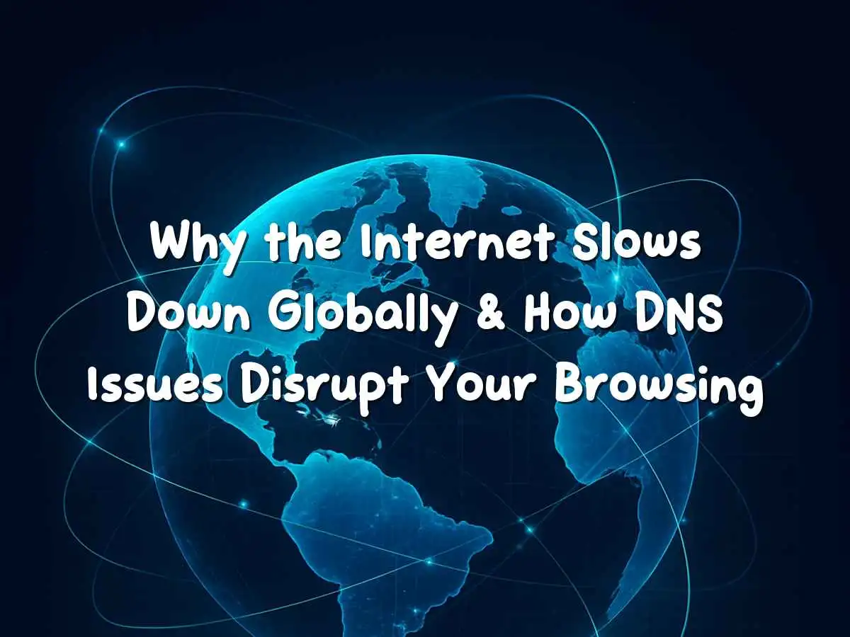 Global internet disruption with data lines across a digital world map