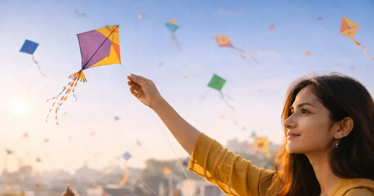 Visual story showing seasonal change and Makar Sankranti traditions