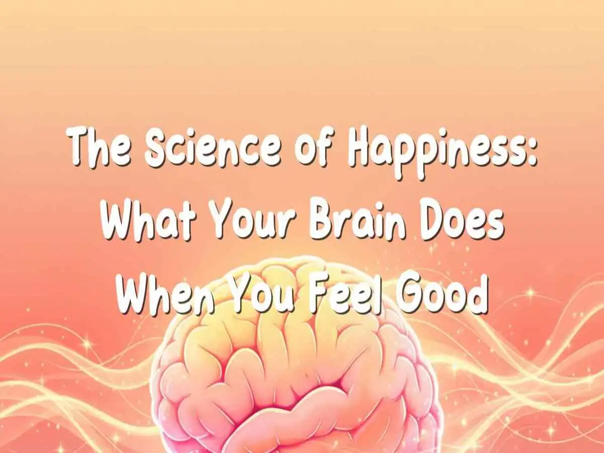 Illustration of a glowing brain symbolizing happiness and emotional balance