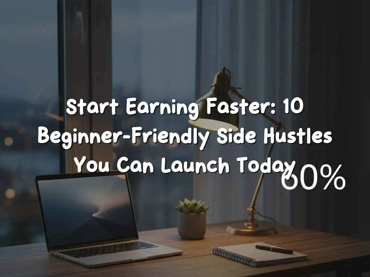 तेजी से कमाई के लिए लैपटॉप और कार्यक्षेत्र की छवि