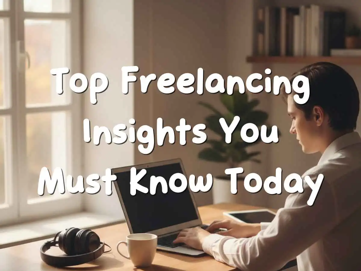 Freelancer working on laptop in a modern workspace with natural light