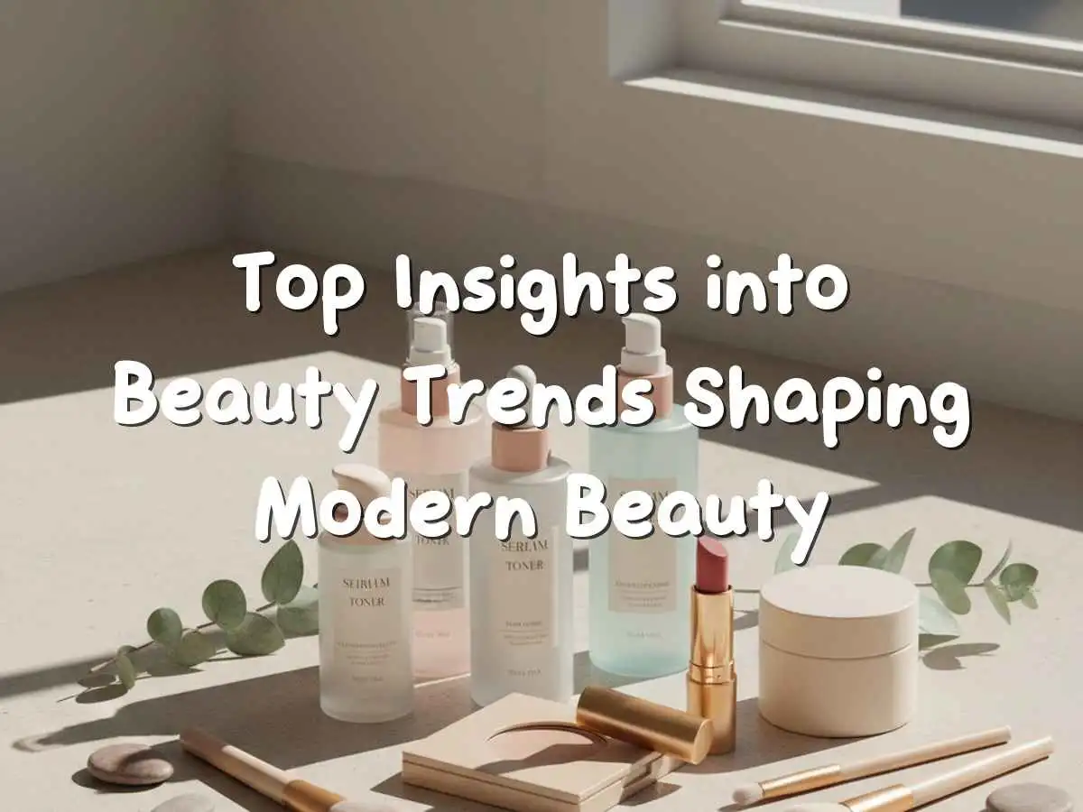 Modern beauty products arranged aesthetically with soft lighting