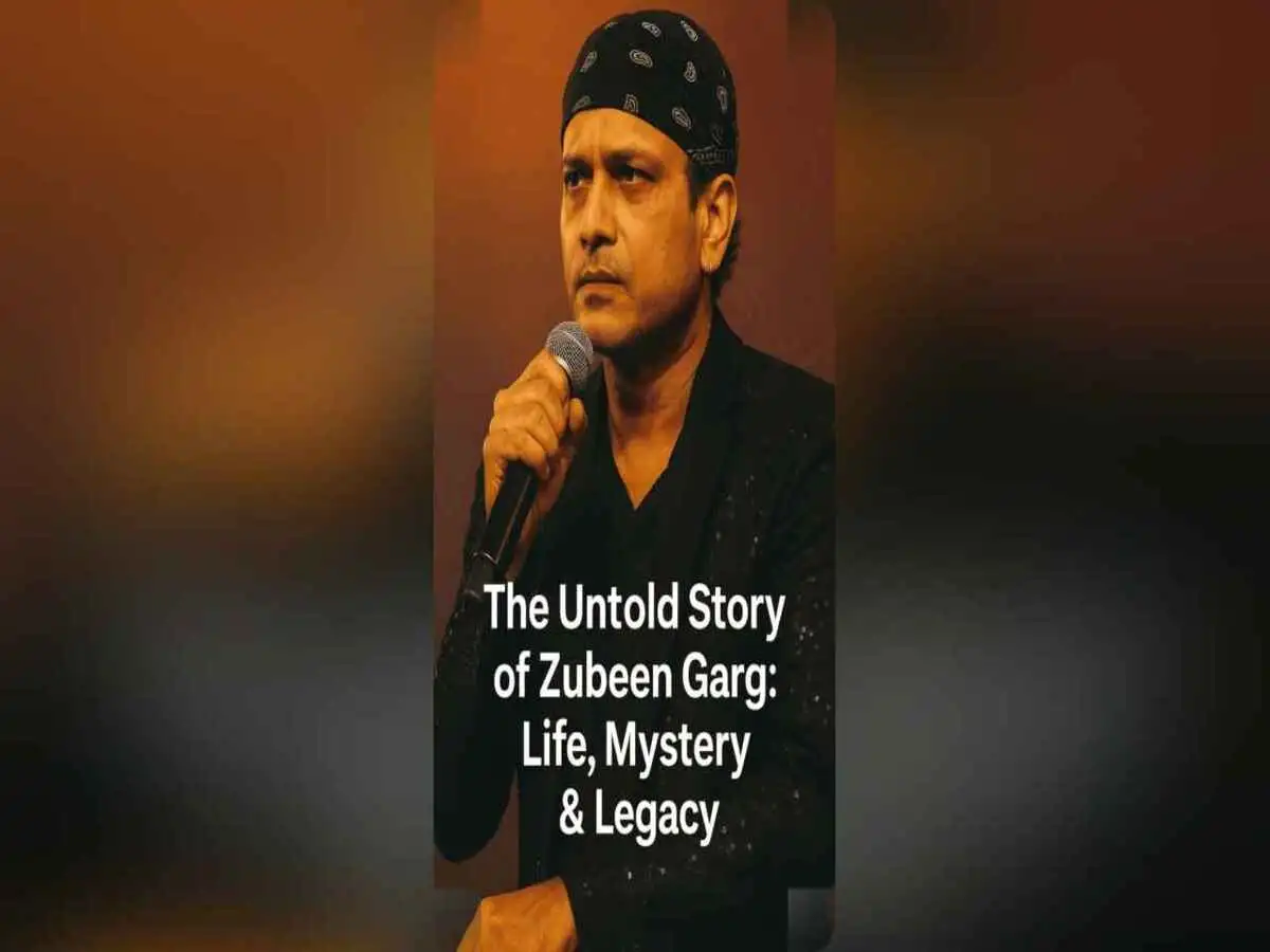 Portrait of singer Zubeen Garg in performance