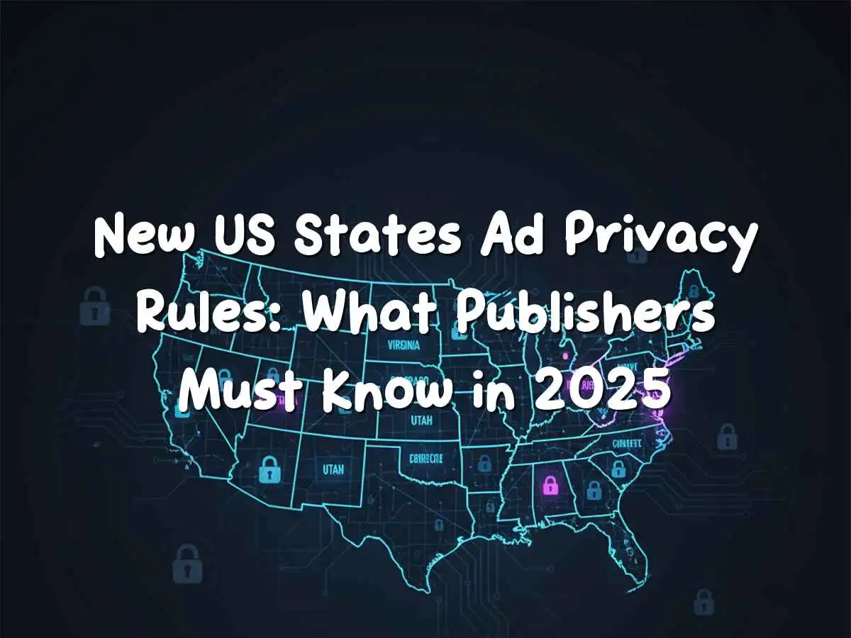 Illustration of US map highlighting Delaware and Oregon with privacy shield icons