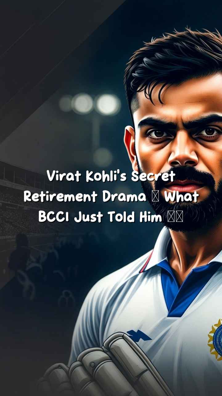Virat Kohli’s Secret Retirement Drama – What BCCI Just Told Him 🏏😱